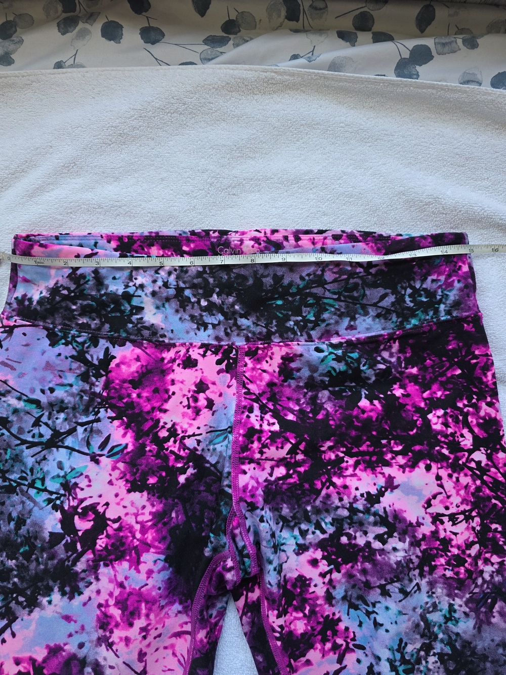 Calvin Klein Performance Quick Dry Floral Leggings Size L - Picture 7 of 11